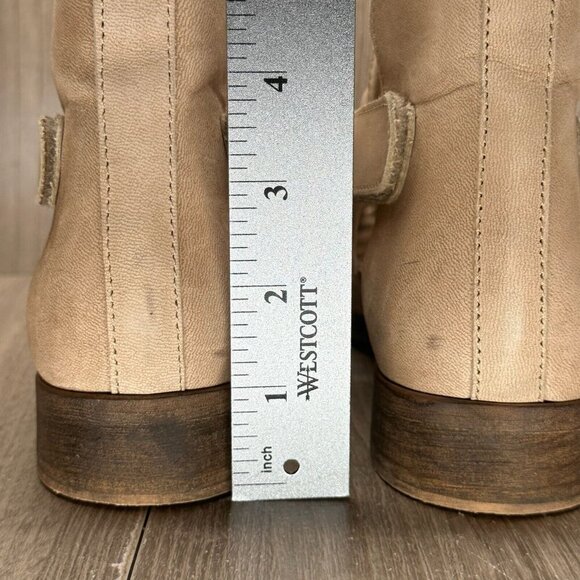 Musse & Cloud Caila Bootie Womens 10 Leather Perforated Hook & Loop Flat Beige - Picture 12 of 12